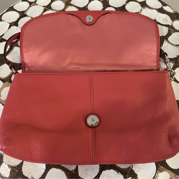 Coach Park Leather Large Flap Wristlet Semi Shoulder Bag - Picture 4 of 7